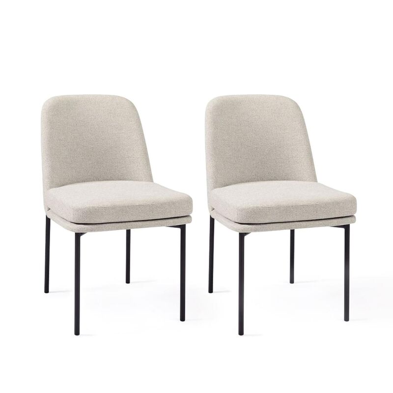 West Elm Jack Modern Metal Frame Chair Antique Bronze Set of 2 image number 0